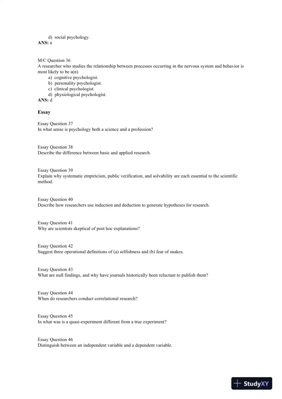 Introduction to Behavioral Research Methods 7th Edition Test Bank, page 8