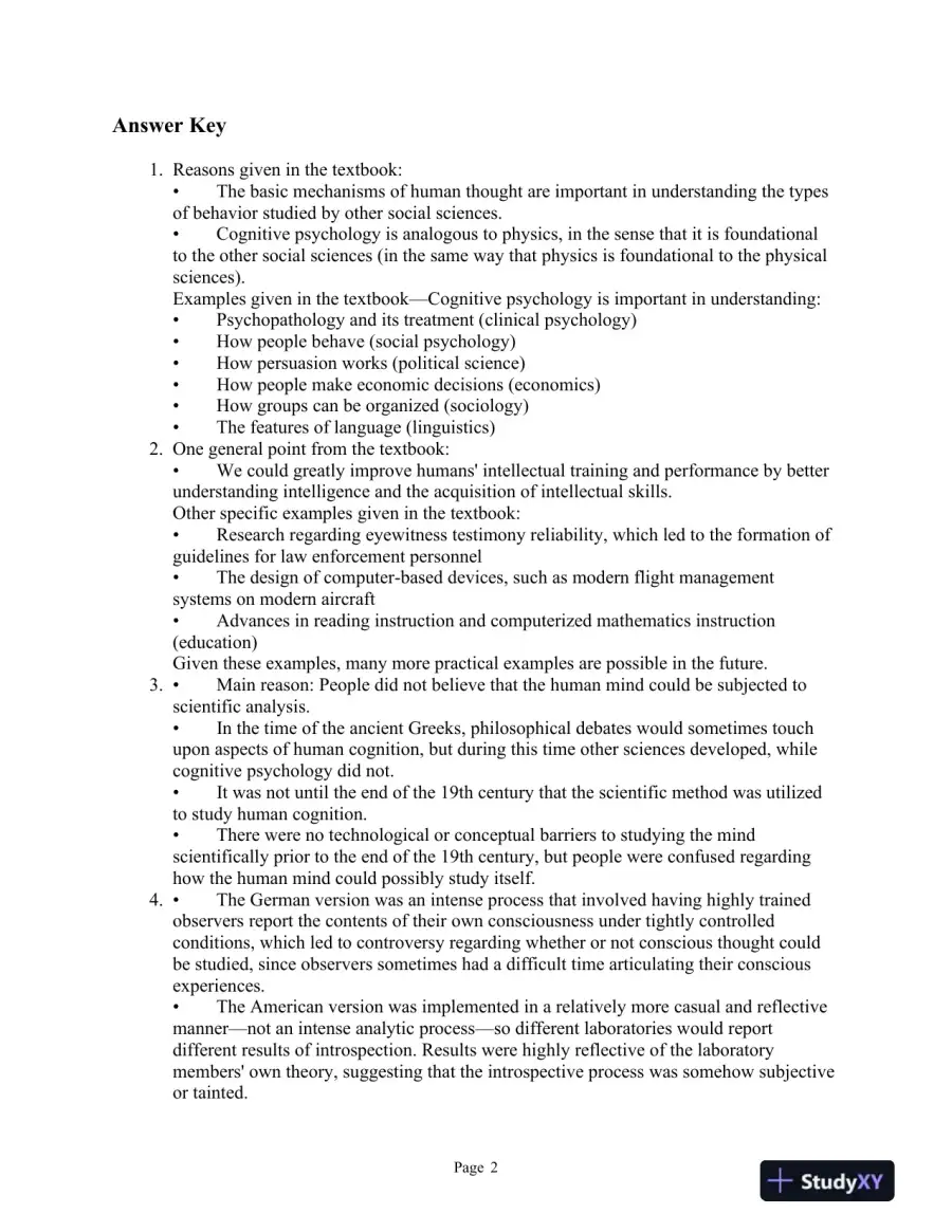 Cognitive Psychology and Its Implications Eighth Edition Test Bank, page 3