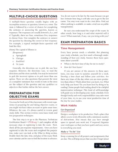 Pharmacy Technician Certification Review and Practice Exam (2019) - Page 9 preview image