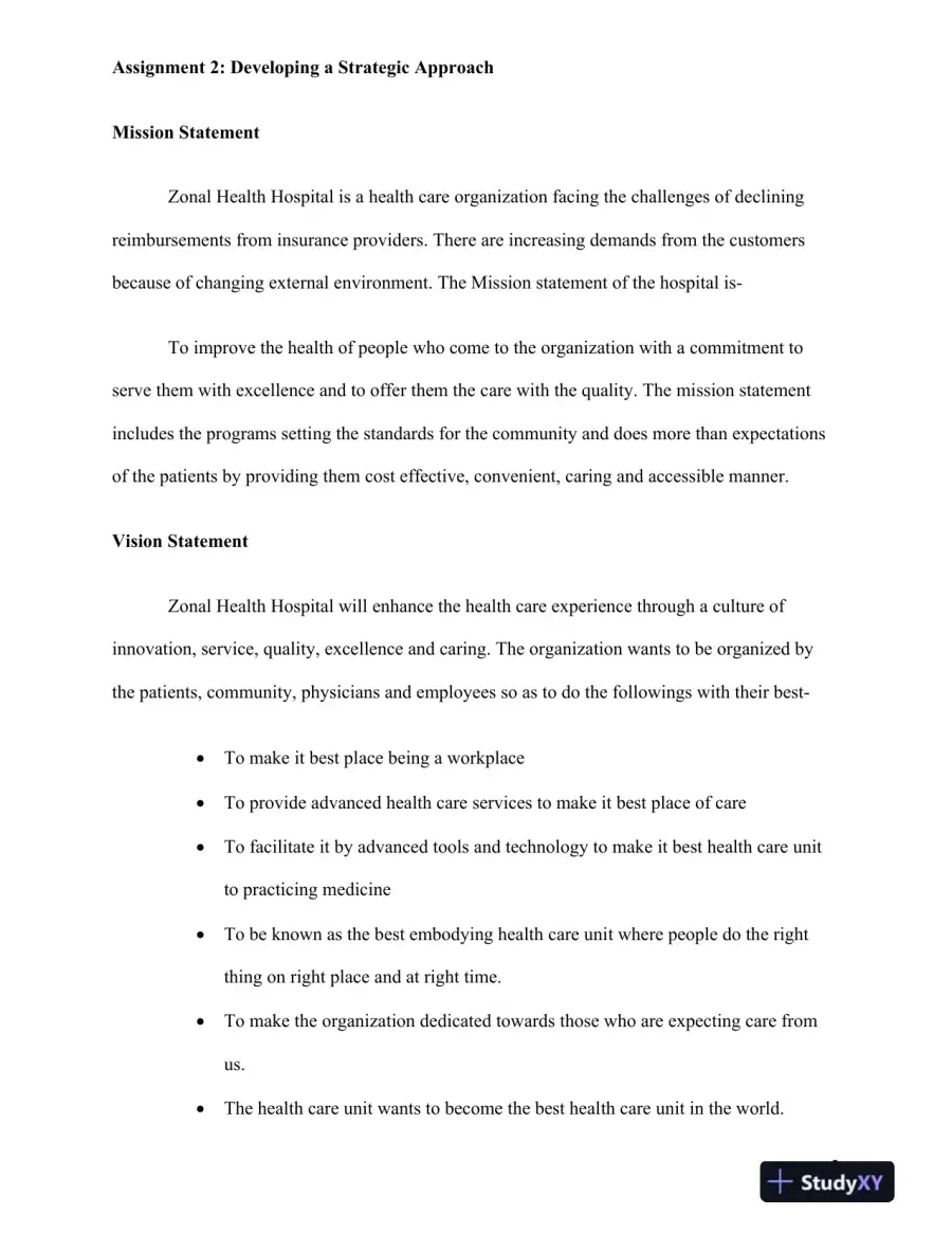 Assignment 2: Developing a Strategic Approach, page 4