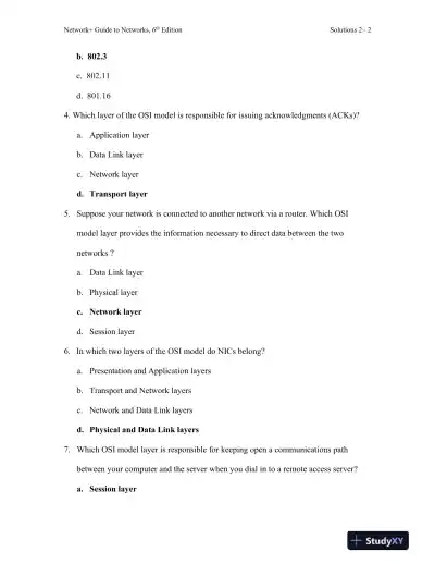Network+ Guide To Networks, 6th Edition Solution Manual - Page 11 preview image