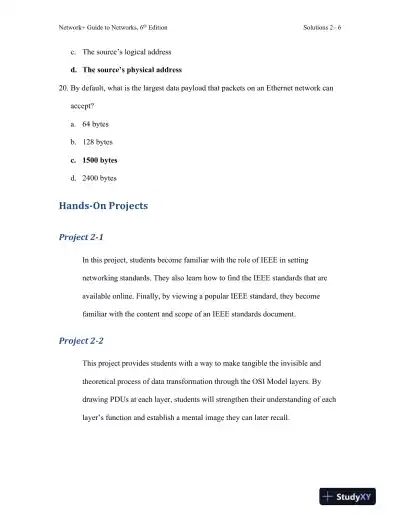 Network+ Guide To Networks, 6th Edition Solution Manual - Page 15 preview image