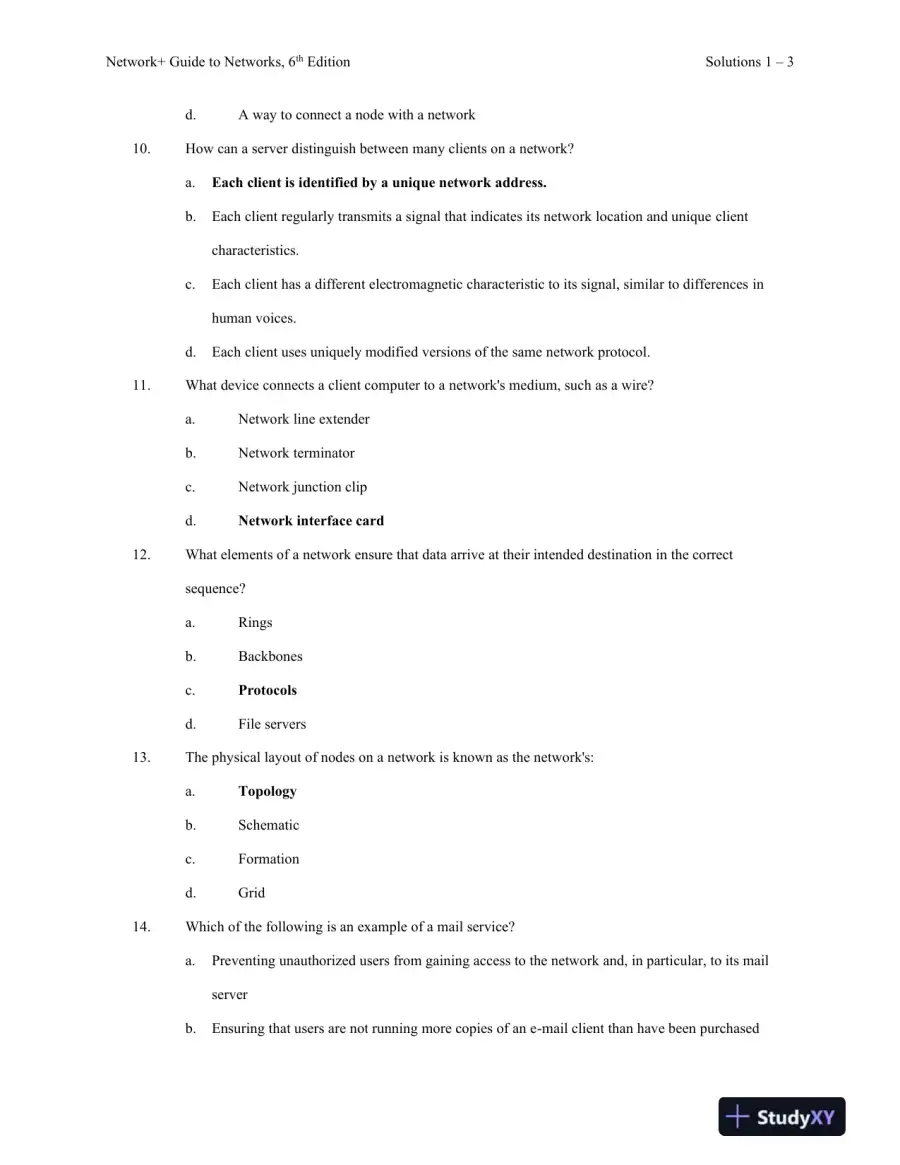 Network+ Guide To Networks, 6th Edition Solution Manual, page 4