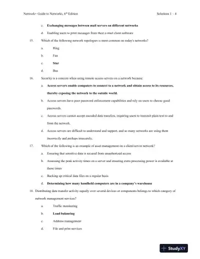 Network+ Guide To Networks, 6th Edition Solution Manual - Page 5 preview image