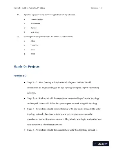 Network+ Guide To Networks, 6th Edition Solution Manual - Page 6 preview image