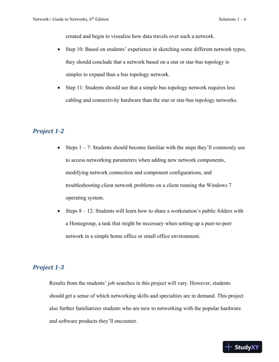 Network+ Guide To Networks, 6th Edition Solution Manual, page 7