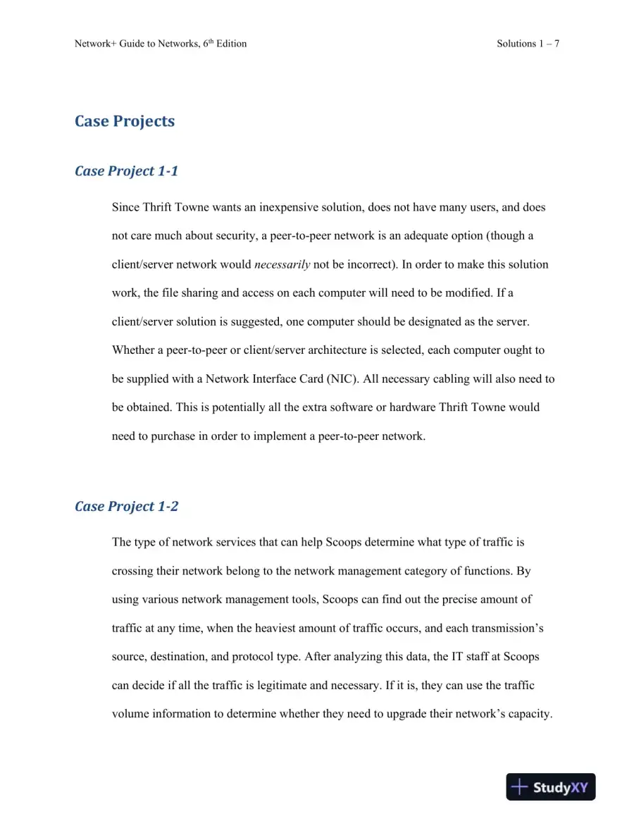 Network+ Guide To Networks, 6th Edition Solution Manual, page 8