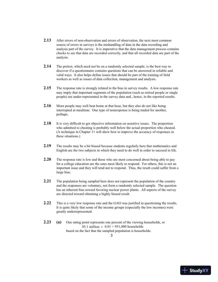 Solution Manual for Elementary Survey Sampling, 7th Edition, page 4