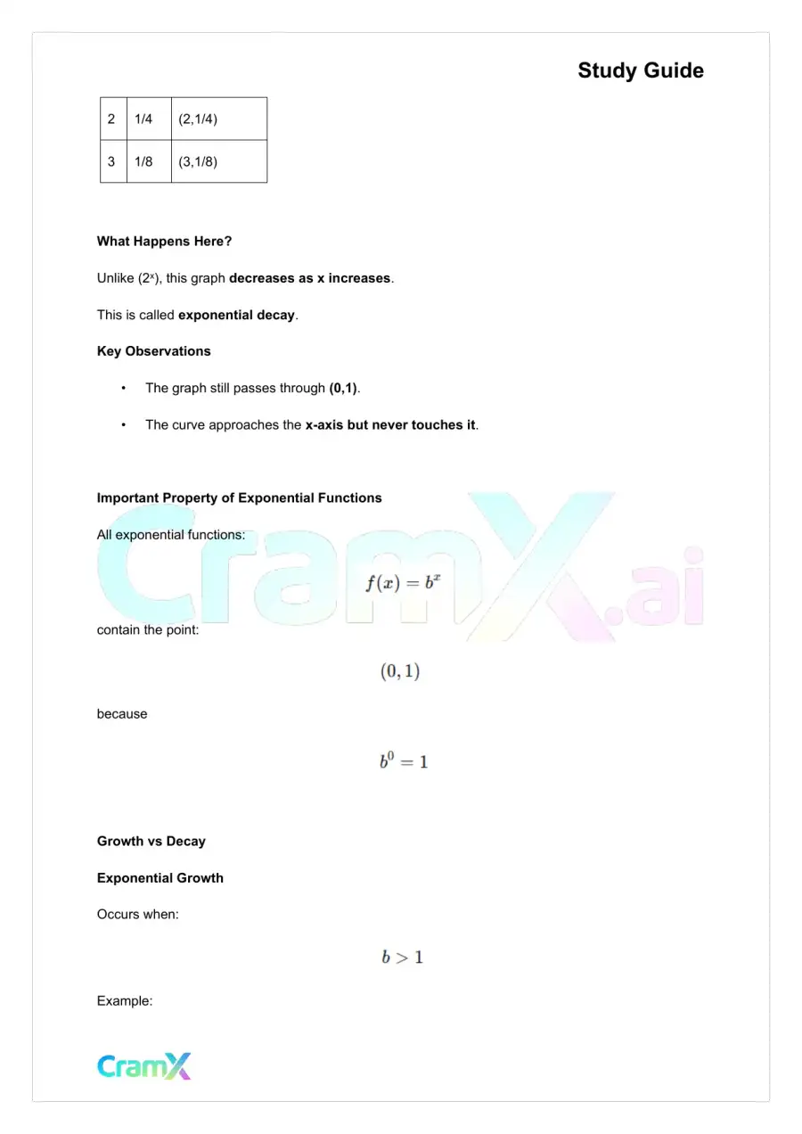 Algebra II - Exponential and Logarithmic Functions, page 4