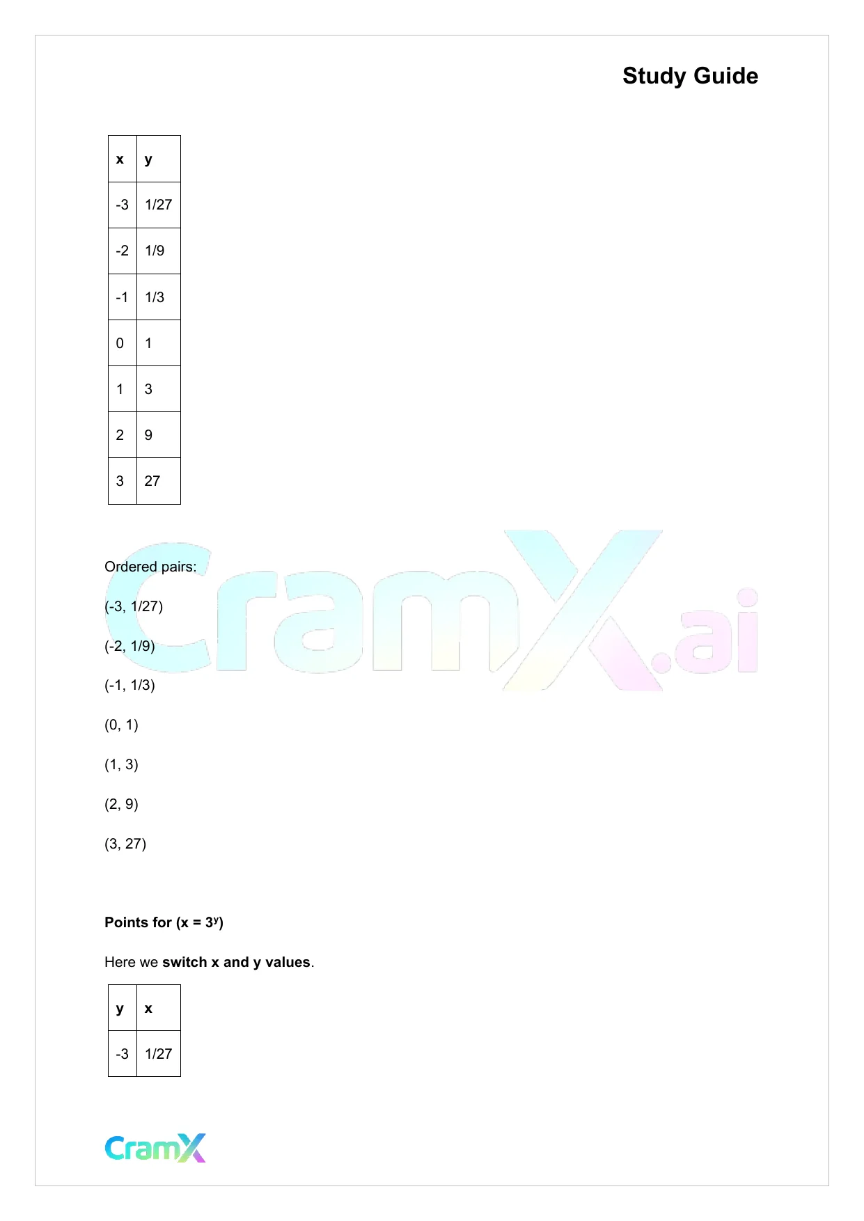 Algebra II - Exponential and Logarithmic Functions - Page 6 preview image