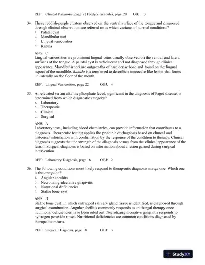 Oral Pathology for the Dental Hygienist 7th Edition Test Bank - Page 12 preview image