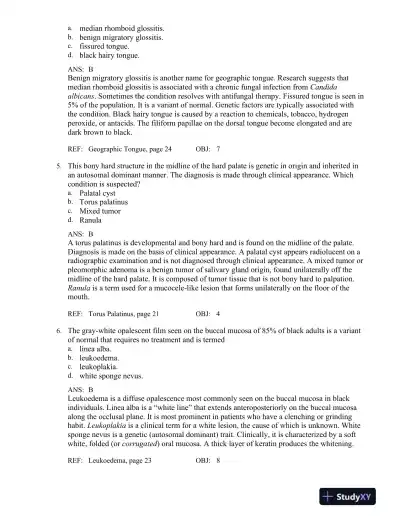 Oral Pathology for the Dental Hygienist 7th Edition Test Bank - Page 3 preview image