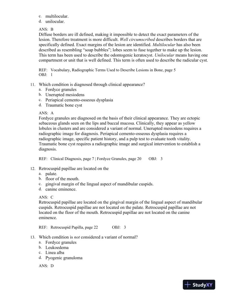 Oral Pathology for the Dental Hygienist 7th Edition Test Bank, page 5