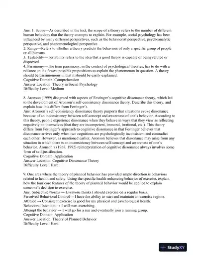 Applied Social Psychology: Understanding and Addressing Social and Practical Problems Third Edition Test Bank - Page 16 preview image