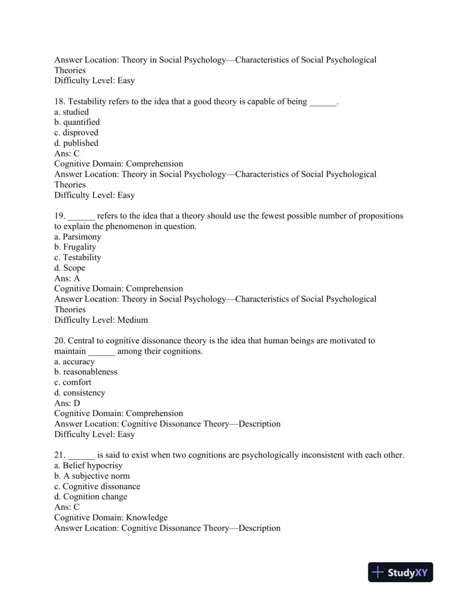 Applied Social Psychology: Understanding and Addressing Social and Practical Problems Third Edition Test Bank, page 6