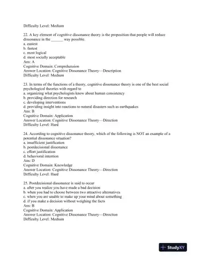 Applied Social Psychology: Understanding and Addressing Social and Practical Problems Third Edition Test Bank - Page 7 preview image