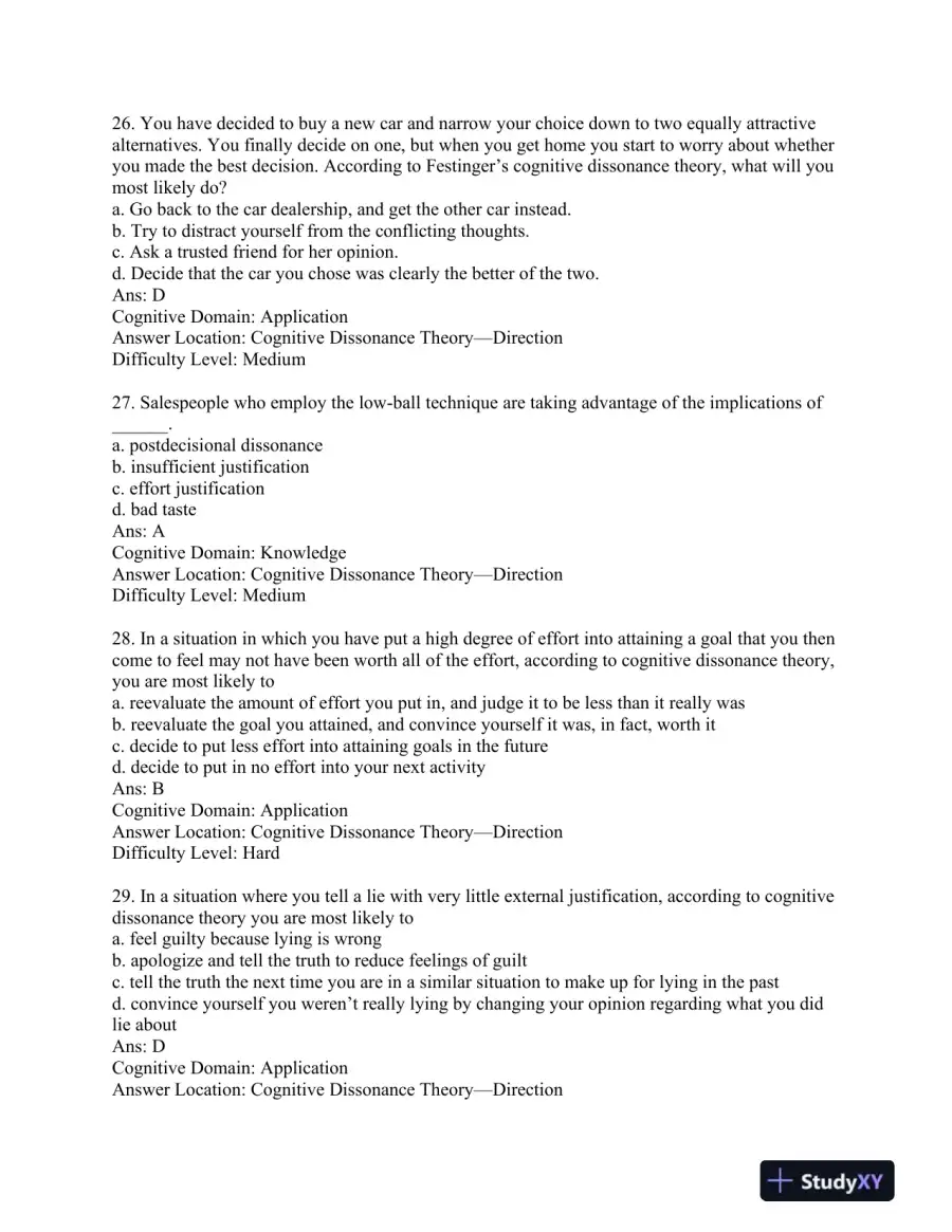 Applied Social Psychology: Understanding and Addressing Social and Practical Problems Third Edition Test Bank, page 8