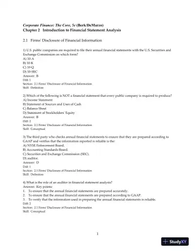 Test Bank for Corporate Finance: The Core, 5th Edition - Page 14 preview image