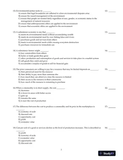 Test Bank For Environment and You, 2nd Edition - Page 12 preview image