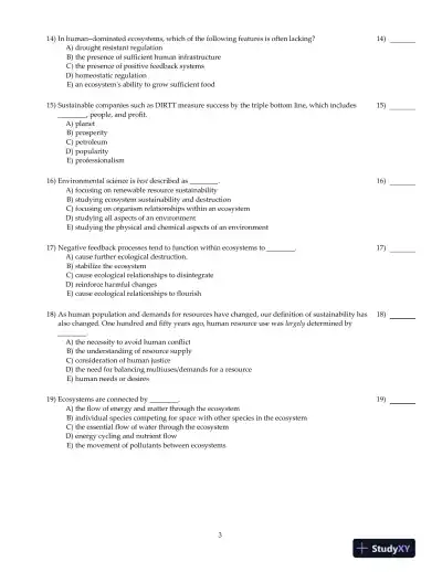 Test Bank For Environment and You, 2nd Edition - Page 4 preview image