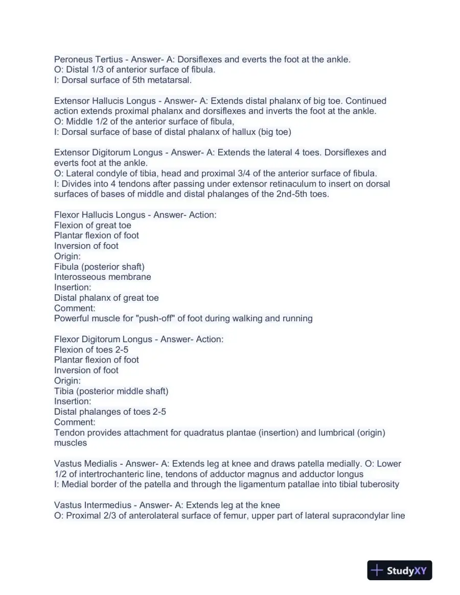 Sott Pillates Anatomy and Physiology Practice Exam With Answers (110 Solved Questions), page 3