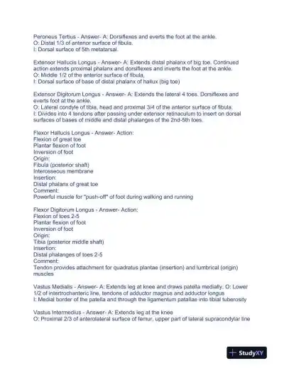 Sott Pillates Anatomy and Physiology Practice Exam With Answers (110 Solved Questions) - Page 3 preview image