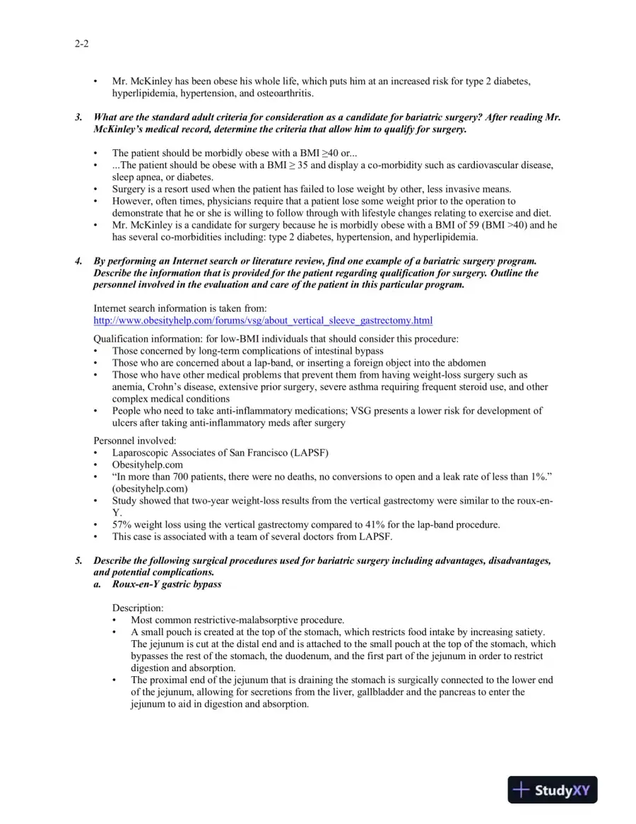 Solution Manual For Medical Nutrition Therapy: A Case Study Approach, 4th Edition, page 11