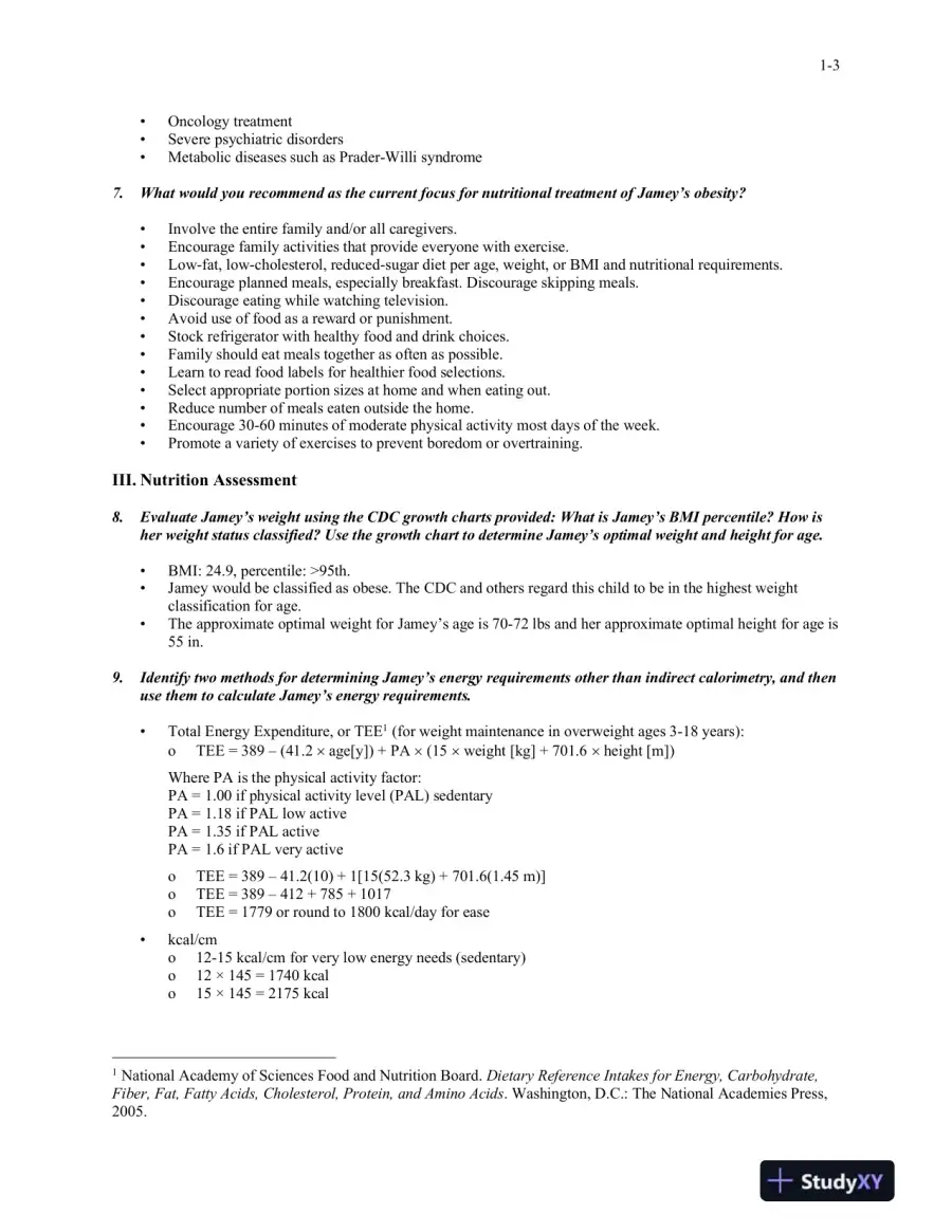 Solution Manual For Medical Nutrition Therapy: A Case Study Approach, 4th Edition, page 4