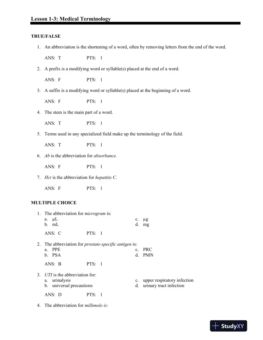 Basic Clinical Laboratory Techniques 6th Edition Test Bank, page 10
