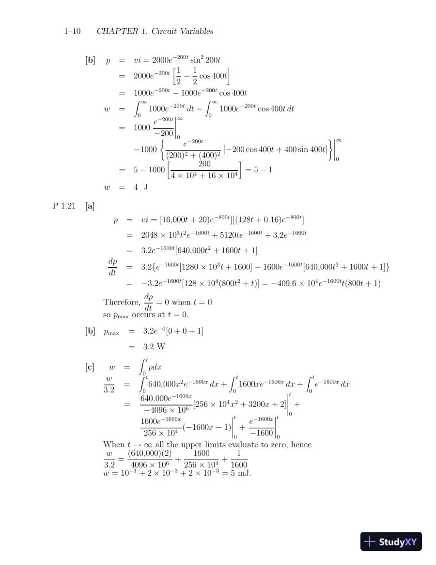 Solution Manual For Electric Circuits, 9th Edition, page 11