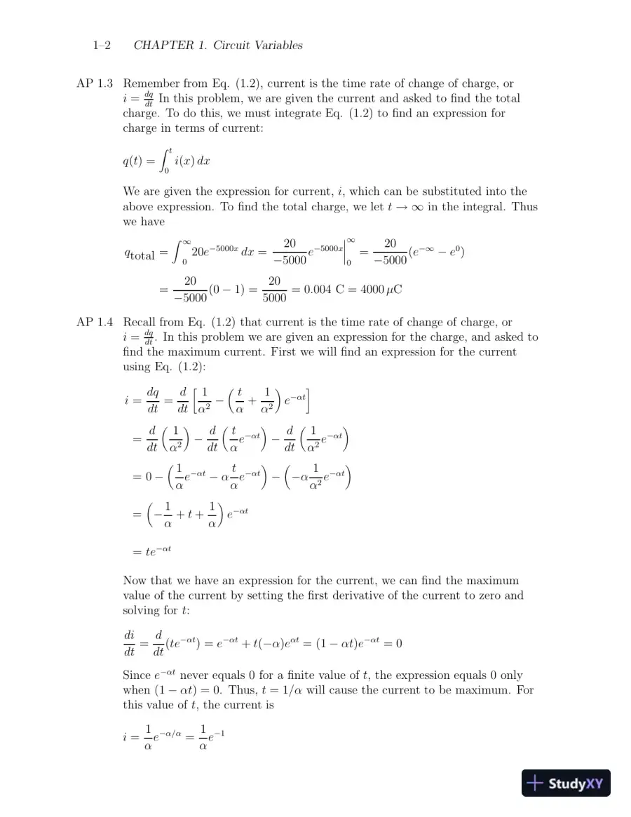 Solution Manual For Electric Circuits, 9th Edition, page 3