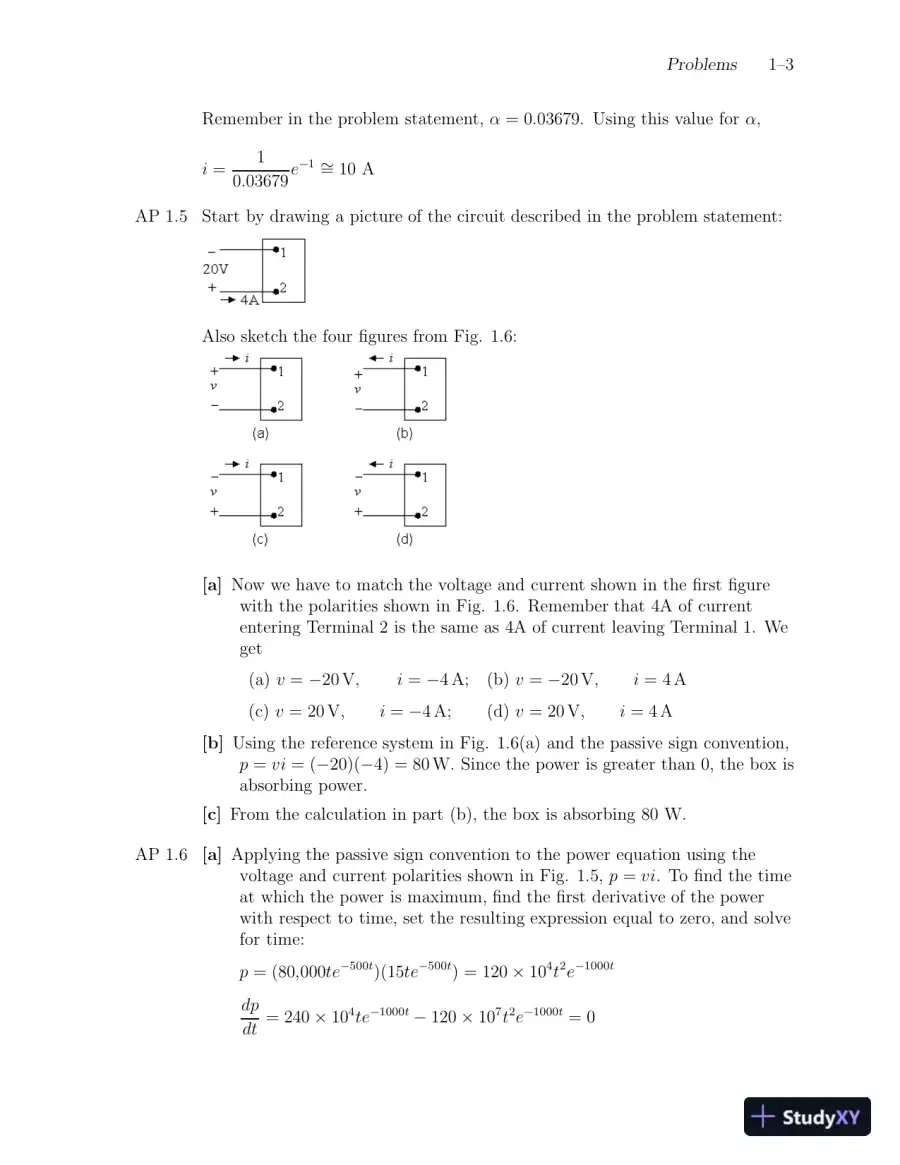 Solution Manual For Electric Circuits, 9th Edition, page 4