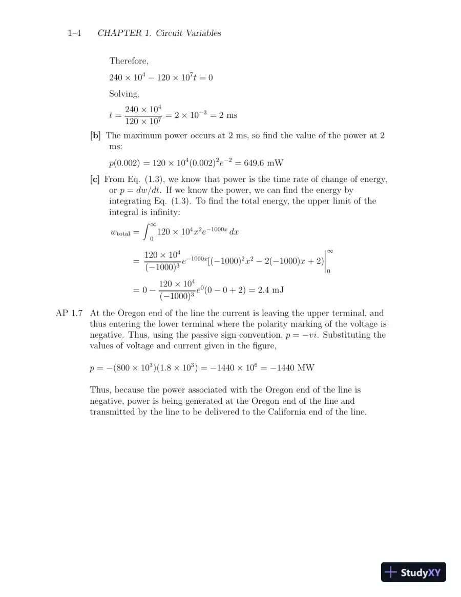 Solution Manual For Electric Circuits, 9th Edition, page 5