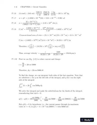 Solution Manual For Electric Circuits, 9th Edition - Page 7 preview image