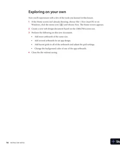 Solution Manual for Adobe XD Classroom in a Book (2020 release) - Page 13 preview image