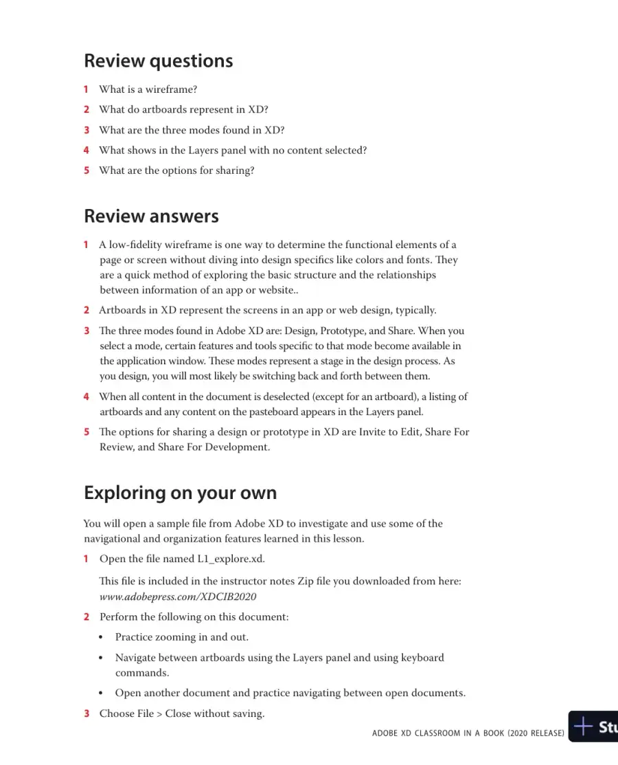 Solution Manual for Adobe XD Classroom in a Book (2020 release), page 8
