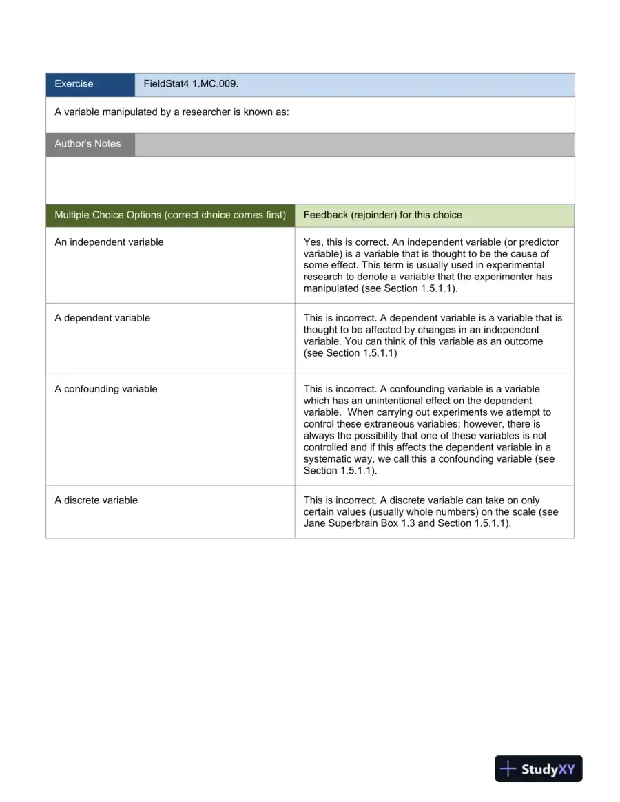 Discovering Statistics Using IBM SPSS Statistics, 4th Edition Test Bank, page 13