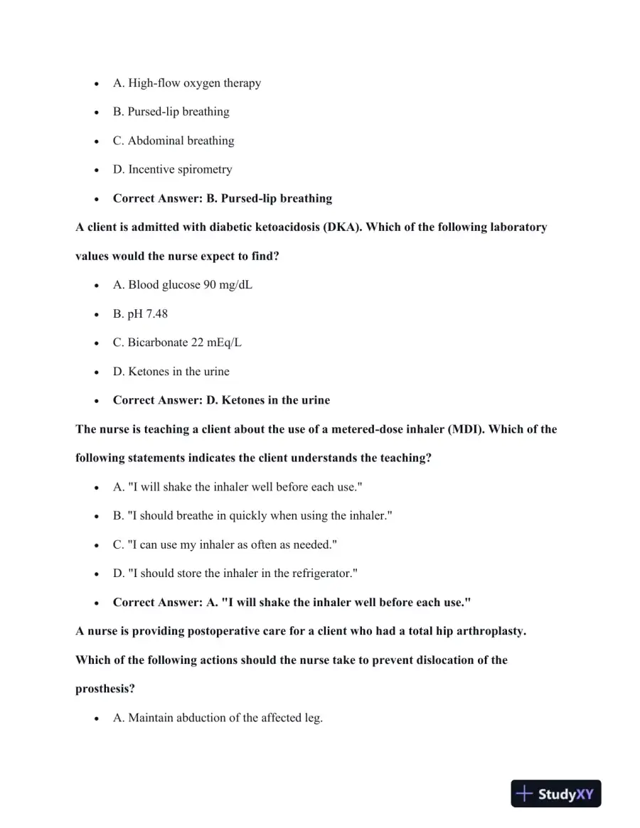 2023 ATI PN Comp Exit Exam With Answers (164 Solved Questions), page 15