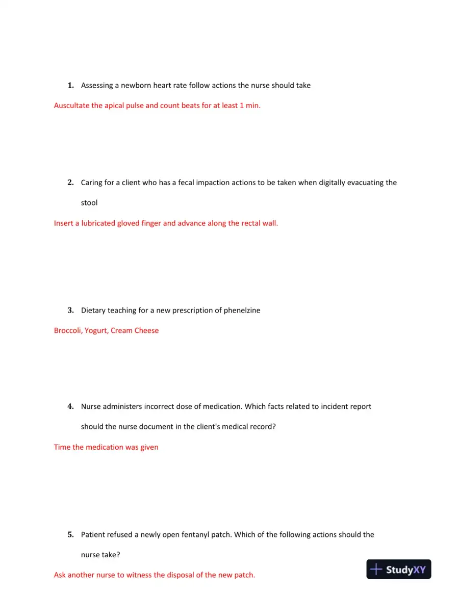 2023 ATI PN Comp Exit Exam With Answers (164 Solved Questions), page 7