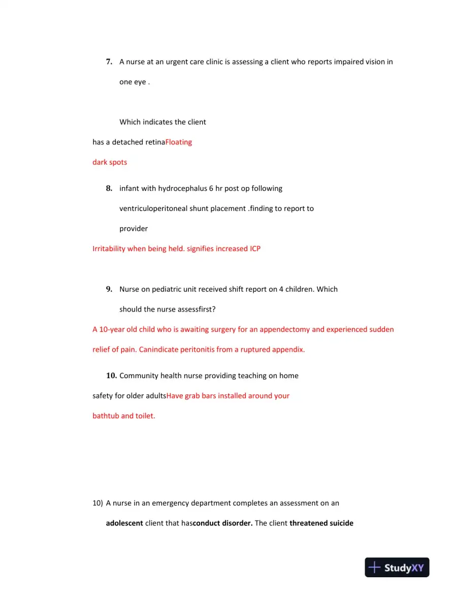 2023 ATI PN Comp Exit Exam With Answers (164 Solved Questions), page 9