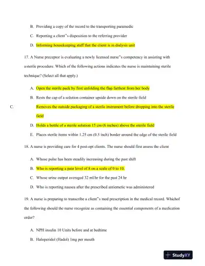 ATI Leadership Proctored Exam with Answers (70 Solved Questions) - Page 7 preview image