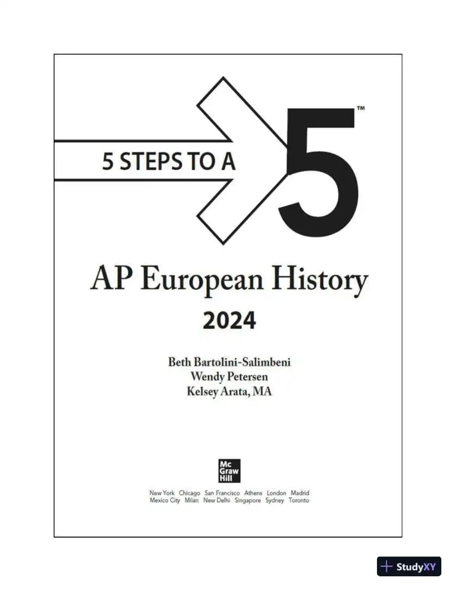 5 Steps to a 5: AP European History 2024 (2024), page 4