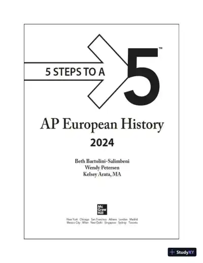 5 Steps to a 5: AP European History 2024 (2024) - Page 4 preview image