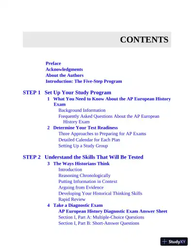 5 Steps to a 5: AP European History 2024 (2024) - Page 7 preview image