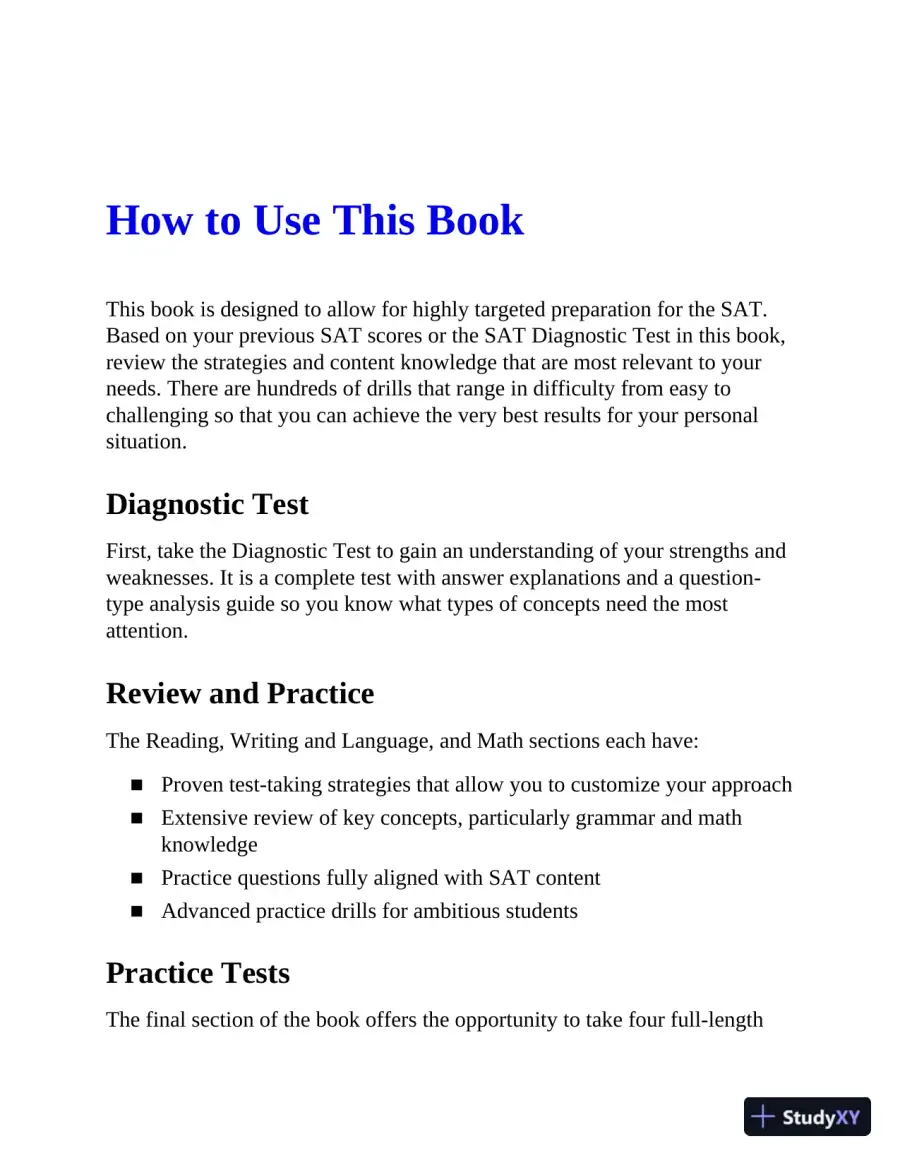 SAT Study Guide Premium, 2023: 8 Practice Tests + Comprehensive Review + Online Practice (2022), page 10