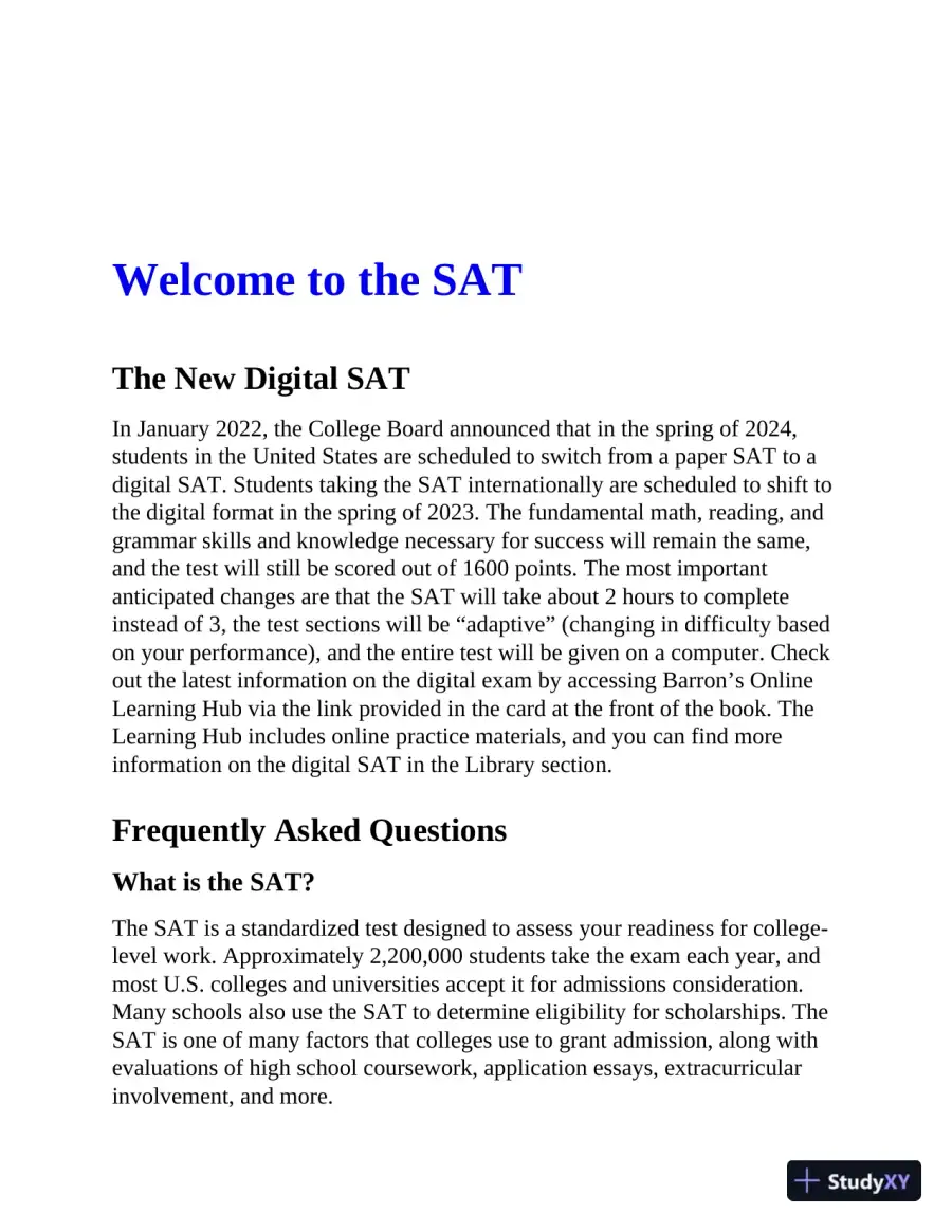 SAT Study Guide Premium, 2023: 8 Practice Tests + Comprehensive Review + Online Practice (2022), page 14