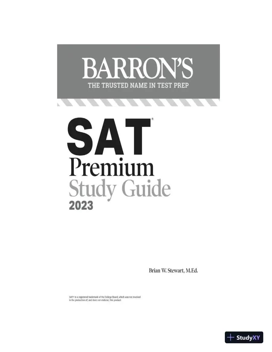 SAT Study Guide Premium, 2023: 8 Practice Tests + Comprehensive Review + Online Practice (2022), page 4