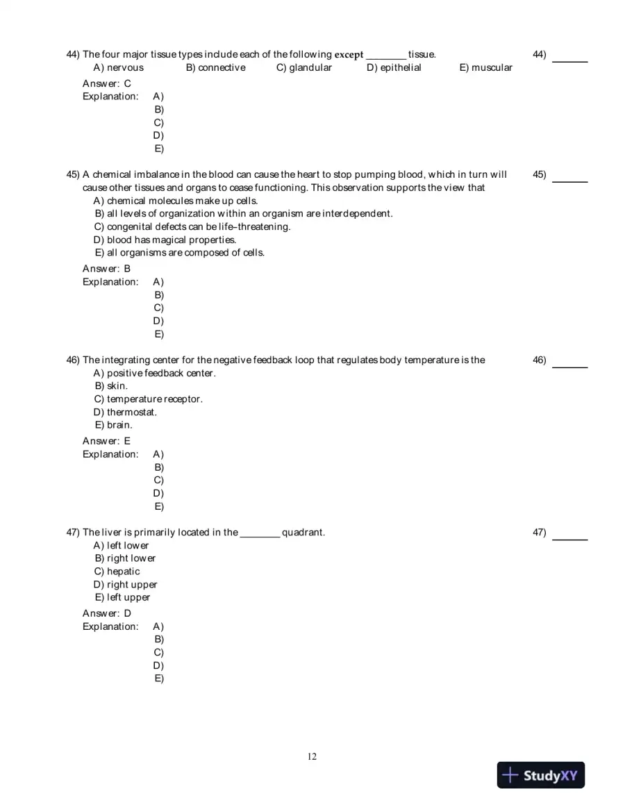 Visual Anatomy And Physiology, 2nd Edition Test Bank, page 13