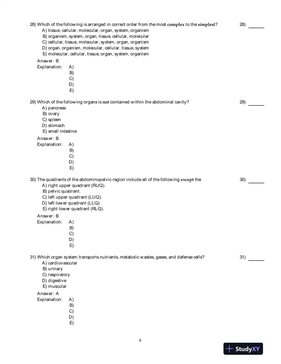 Visual Anatomy And Physiology, 2nd Edition Test Bank, page 9