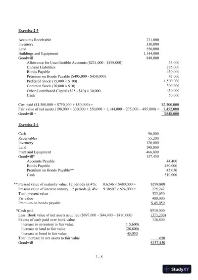 Solution Manual For Advanced Accounting, 3rd Edition(2002 Fasb Update) - Page 13 preview image